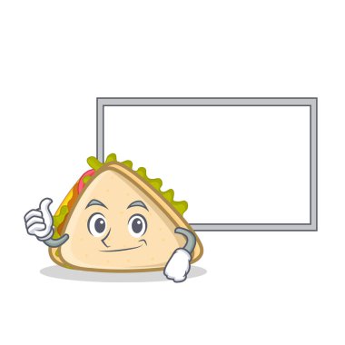 Yönetim Kurulu sandviç karakter karikatür tarzı ile poz