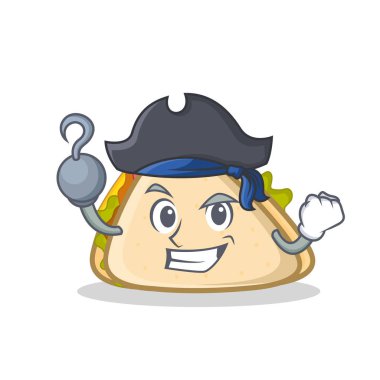 Korsan sandviç karakter karikatür tarzı