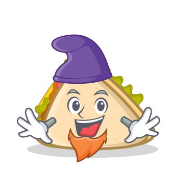 Elf sandviç karakter karikatür tarzı