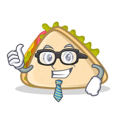 İşadamı sandviç karakter karikatür tarzı