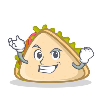 Başarılı sandviç karakter karikatür tarzı