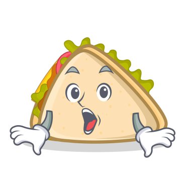 Sürpriz sandviç karakter karikatür tarzı