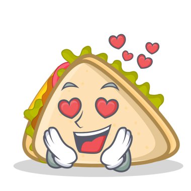 Aşk sandviç karakter karikatür tarzı