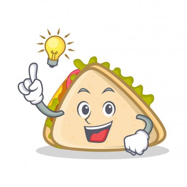 Bir fikir sandviç karakter karikatür tarzı var