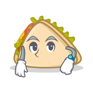 Sandviç karakter karikatür tarzı bekliyor