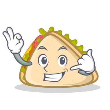 Bana sandviç karakter karikatür tarzı de