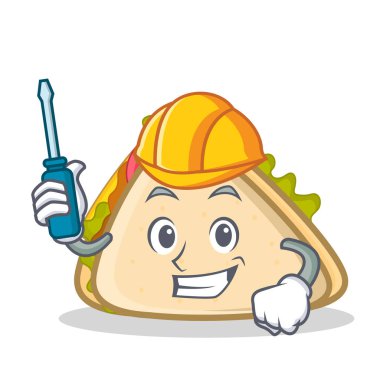 Otomotiv sandviç karakter karikatür tarzı