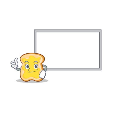 Yönetim Kurulu dilim ekmek çizgi film karakteri ile parmak