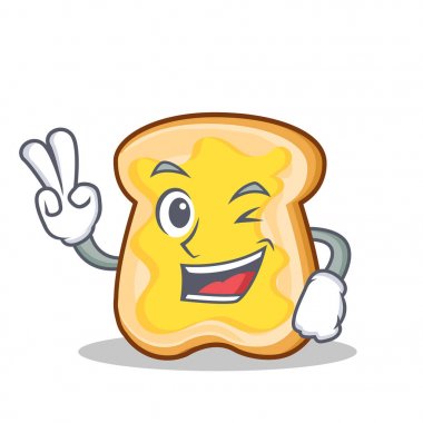 İki dilim ekmek çizgi film karakteri parmak