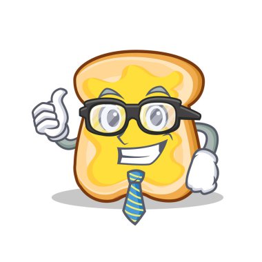 İşadamı dilim ekmek çizgi film karakteri