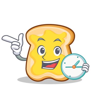 Saat dilim ekmek çizgi film karakteri ile