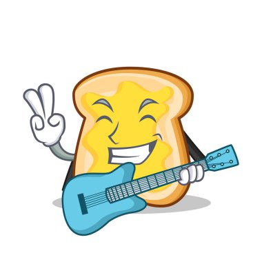 Gitar dilim ekmek çizgi film karakteri ile