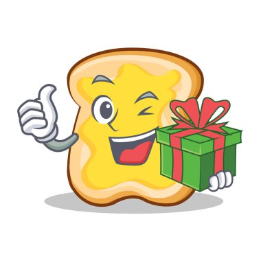 Hediye dilim ekmek çizgi film karakteri ile
