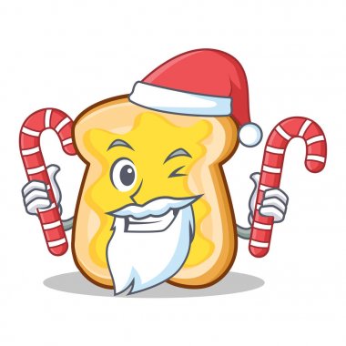 Santa şeker dilim ekmek çizgi film karakteri ile