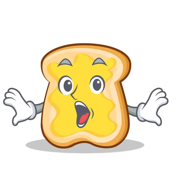 Здивований шматочок хліба мультяшний персонаж — стоковий вектор