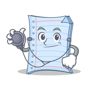 Doktor defter karakter karikatür tarzı