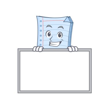 Yönetim Kurulu defter karakter karikatür tarzı ile sırıtarak