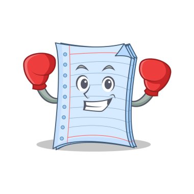 Boks defter karakter karikatür tarzı