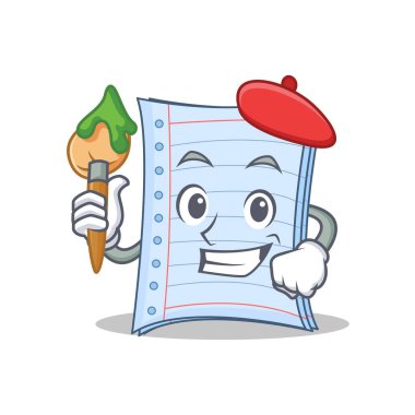 Sanatçı defter karakter karikatür tarzı