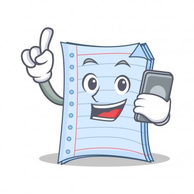 Telefon defteri karakter karikatür tarzı ile