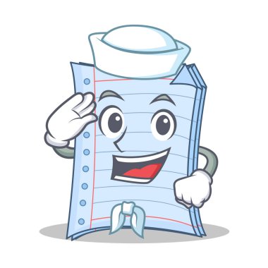 Denizci defter karakter karikatür tarzı