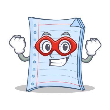 Süper kahraman defter karakter karikatür tarzı
