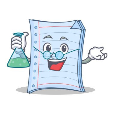 Profesör defter karakter karikatür tarzı