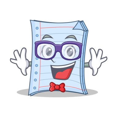 Geek defter karakter karikatür tarzı