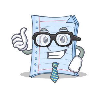 İşadamı defter karakter karikatür tarzı