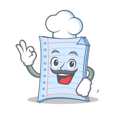 Şef defter karakter karikatür tarzı