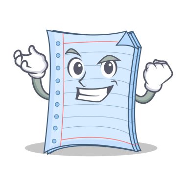 Başarılı defter karakter karikatür tarzı