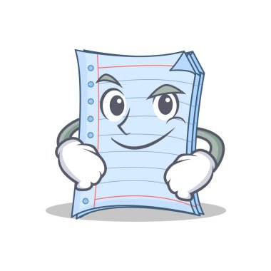 Smirking defter karakter karikatür tarzı