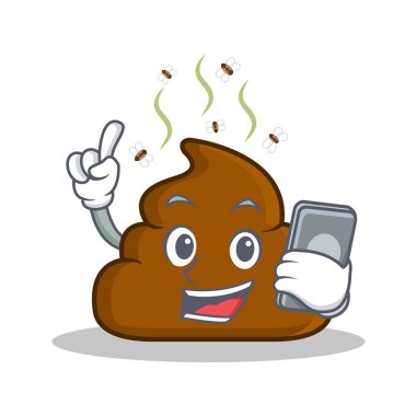 Telefon kaka ifade karakter karikatür ile