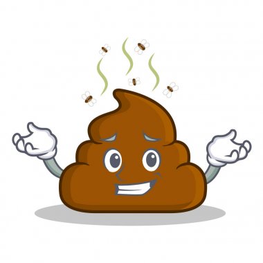 Sırıtan kaka ifade karakter karikatür