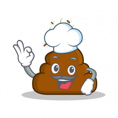 Şef kaka ifade karakter karikatür