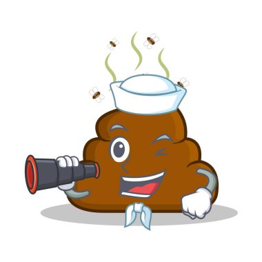 Denizci bonicular kaka ifade karakter karikatür ile