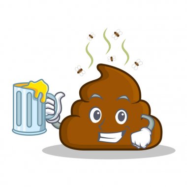 Suyu kaka ifade karakter karikatür ile