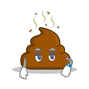 Kaka ifade karakter karikatür bekliyor