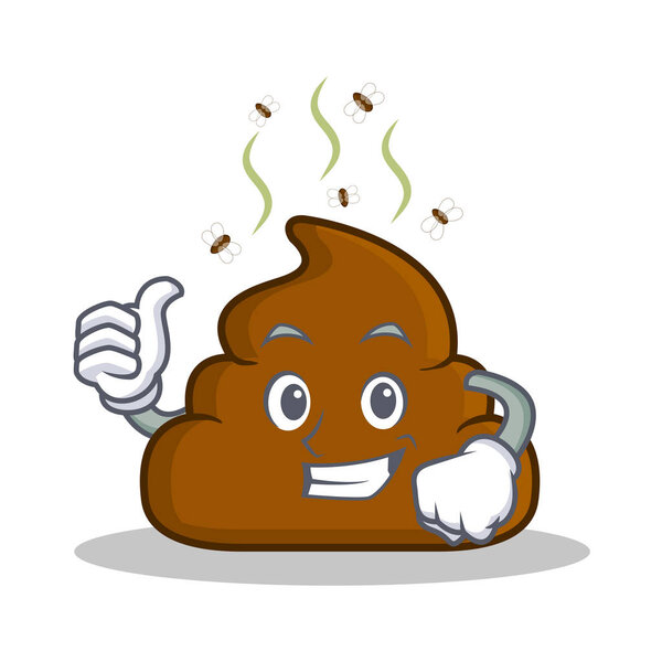 Thumb up Poop emoticon character cartoon
