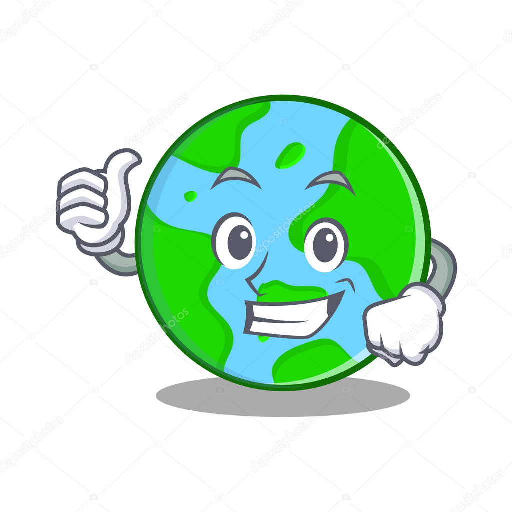 Proud world globe character cartoon