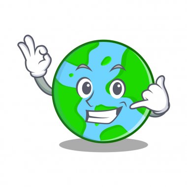 Bana Dünya küre karakter karikatür de