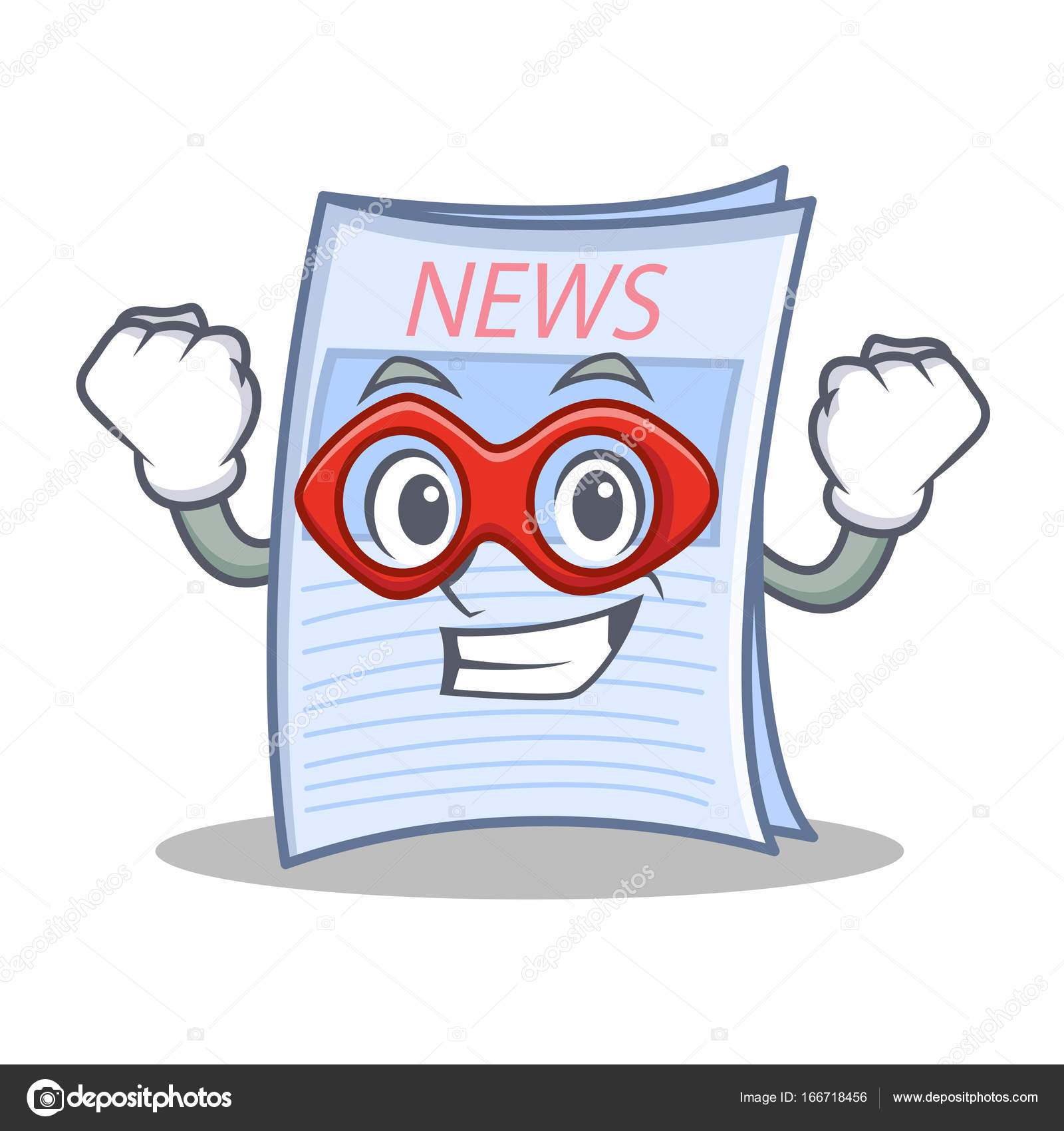 Super Hero Newspaper Character Cartoon Style Vector Image By C Kongvector Vector Stock