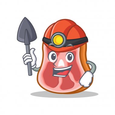 Madenci et karakter karikatür gıda