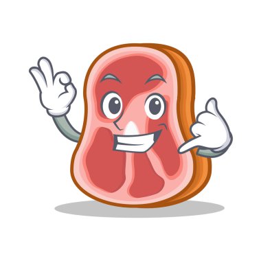 Et karakter karikatür yiyecek arama