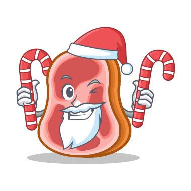 Santa şeker et karakter karikatür gıda ile