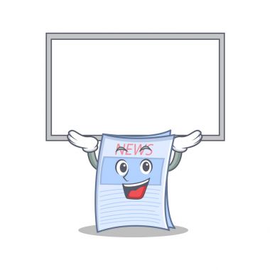 Yönetim Kurulu gazete karakter karikatür tarzı