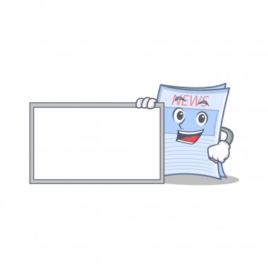 Yönetim Kurulu gazete karakter karikatür tarzı ile