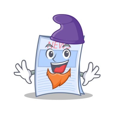 Elf gazete karakter karikatür tarzı