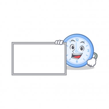 Kurulu saat karakter karikatür tarzı ile