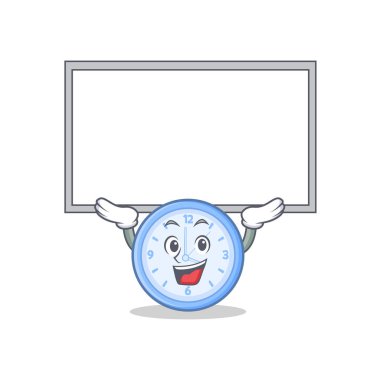 Kurulu saat karakter karikatür tarzı